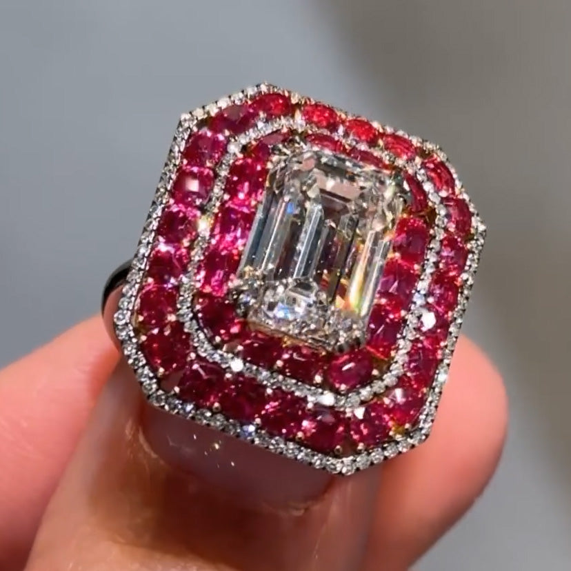 8.0ctw Fine Red Spinel Ring -JOSHINY