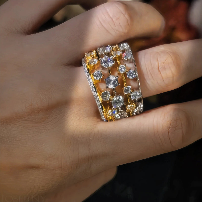 3Ctw Russian Doll Gemstone Stacking Ring-JOSHINY