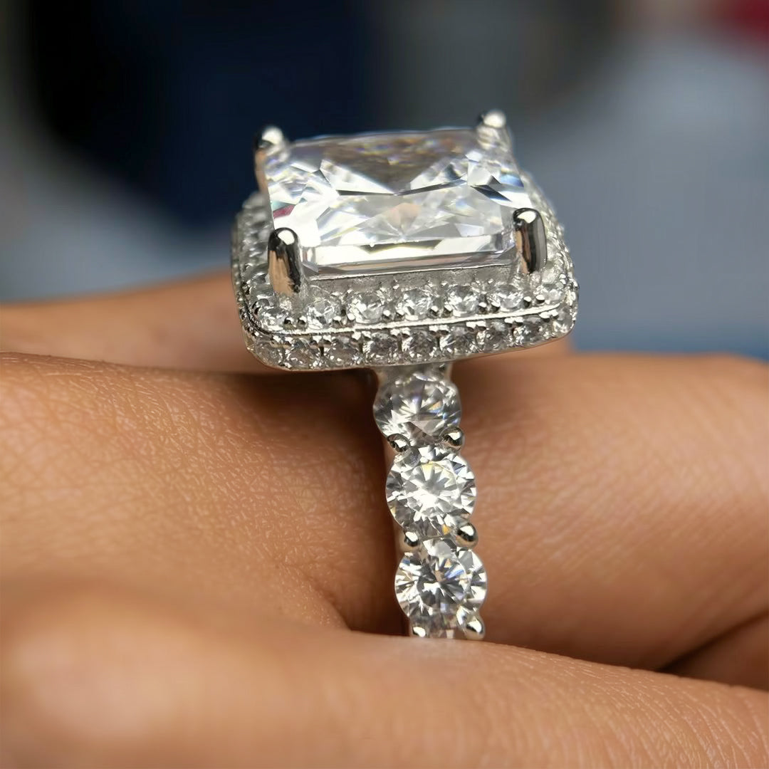 Latest 6ct Princess Cut Stones Engagement Ring -JOSHINY