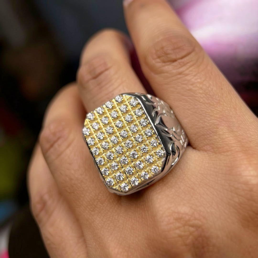 1.7ctw Octagonal Halo Engraved Artistic Luxury Ring-JOSHINY