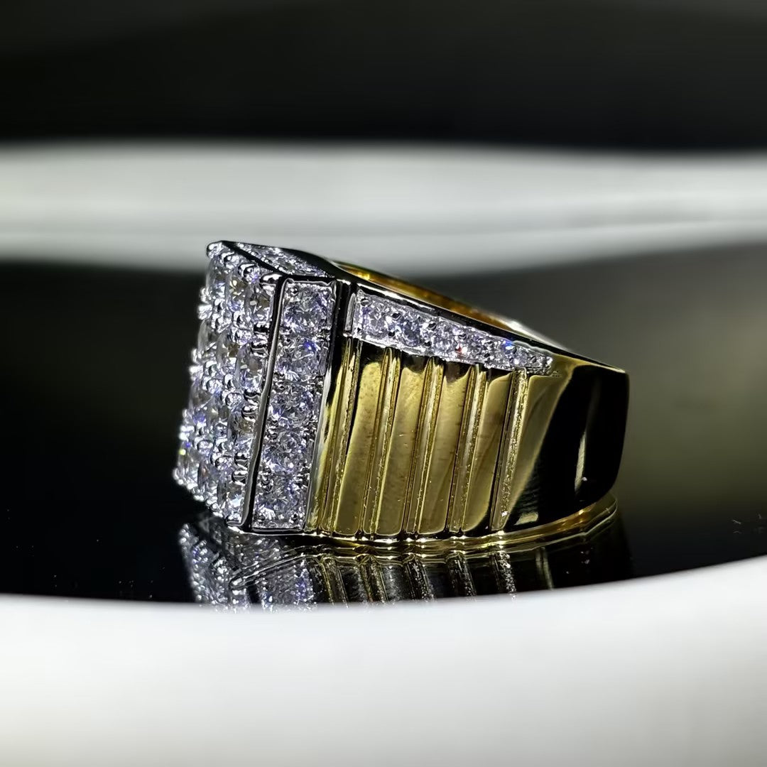 1.85Ctw Round Gemstone Revival Art Ring-JOSHINY