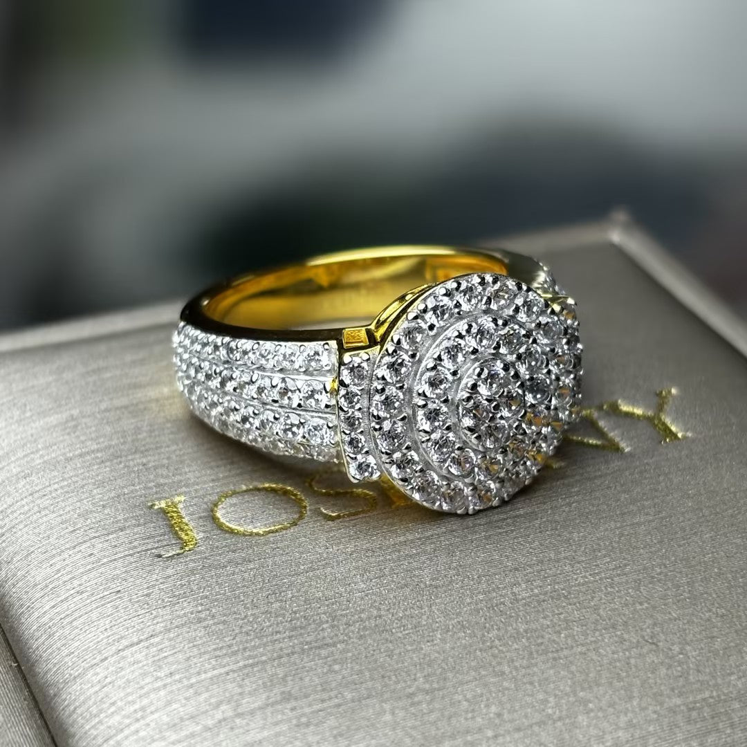 2.3 Ctw Round Cut White Cubic Zirconia 925 Sterling Silver Ring-JOSHINY