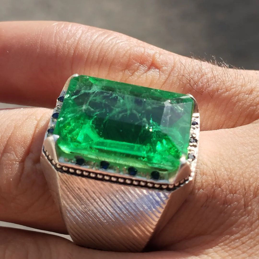 15.07ct Emerald Chunky Large Ring -JOSHINY