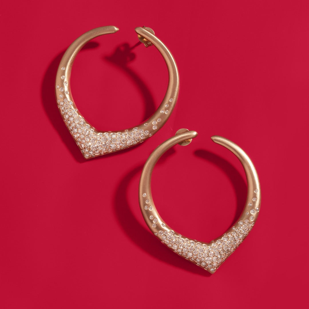 2.9ctw Round Cut Hoop Large Earrings -JOSHINY