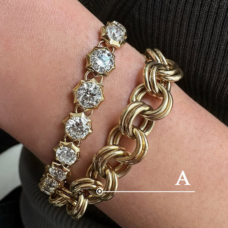 Delicate Eternity Bracelet and Mimi Double Circle Bracelet-JOSHINY