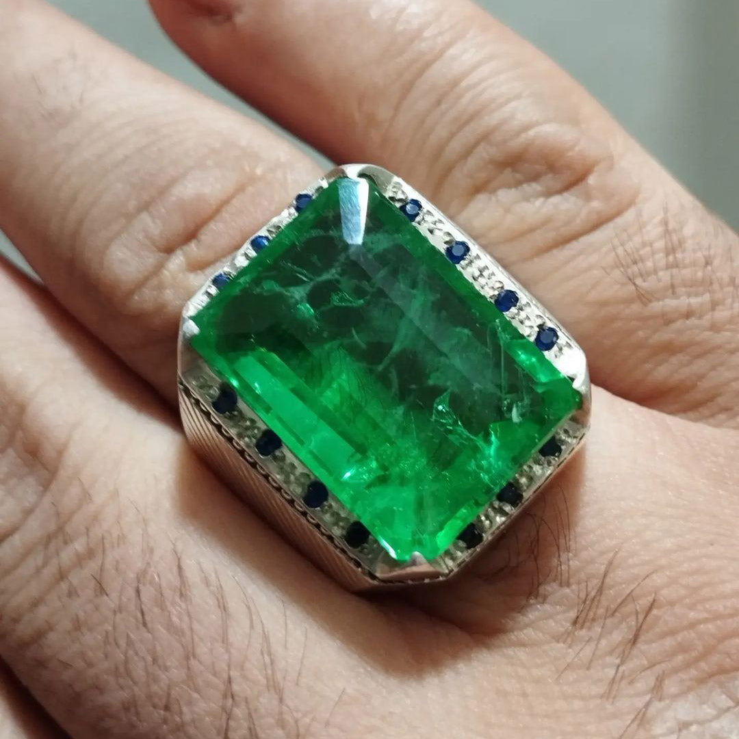 15.07ct Emerald Chunky Large Ring -JOSHINY