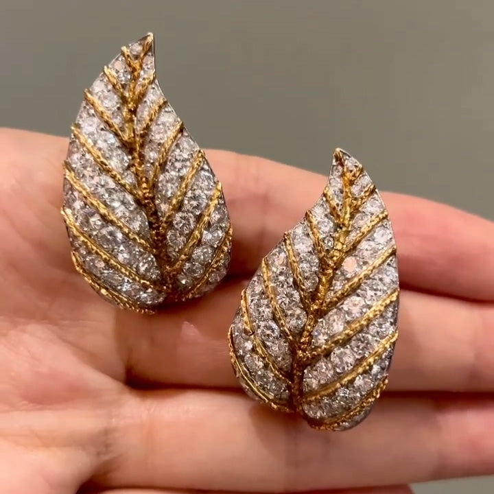 3ctw Leaf Gemstone Earrings -JOSHINY