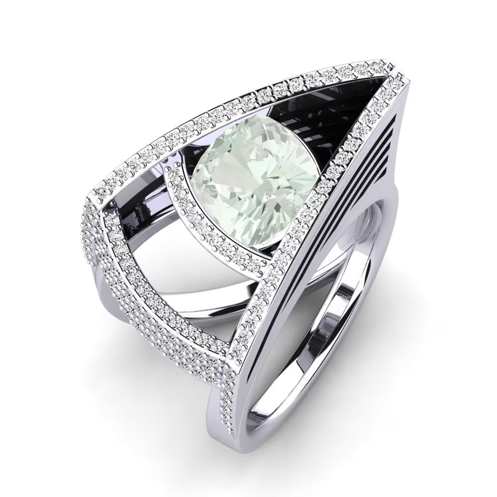 5.5ctw Cushion Cut Fine Eternity Engagement Ring-JOSHINY