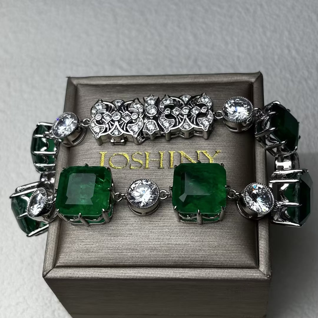 20Ctw Emerald Bracelet-JOSHINY