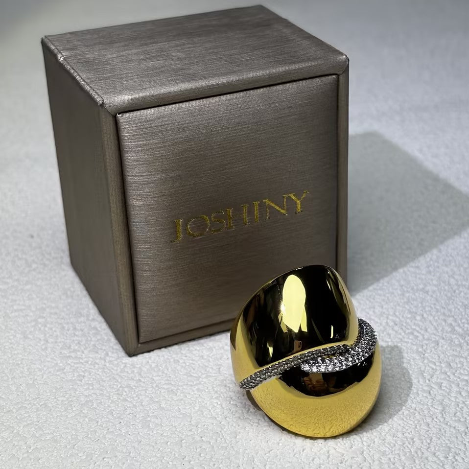 0.6ctw Round Cut Gemstone Embellished Deluxe Ring -JOSHINY