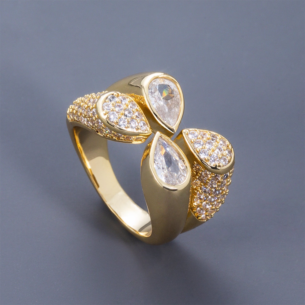 4ct Pear Shaped Open Gemstone Ring -JOSHINY