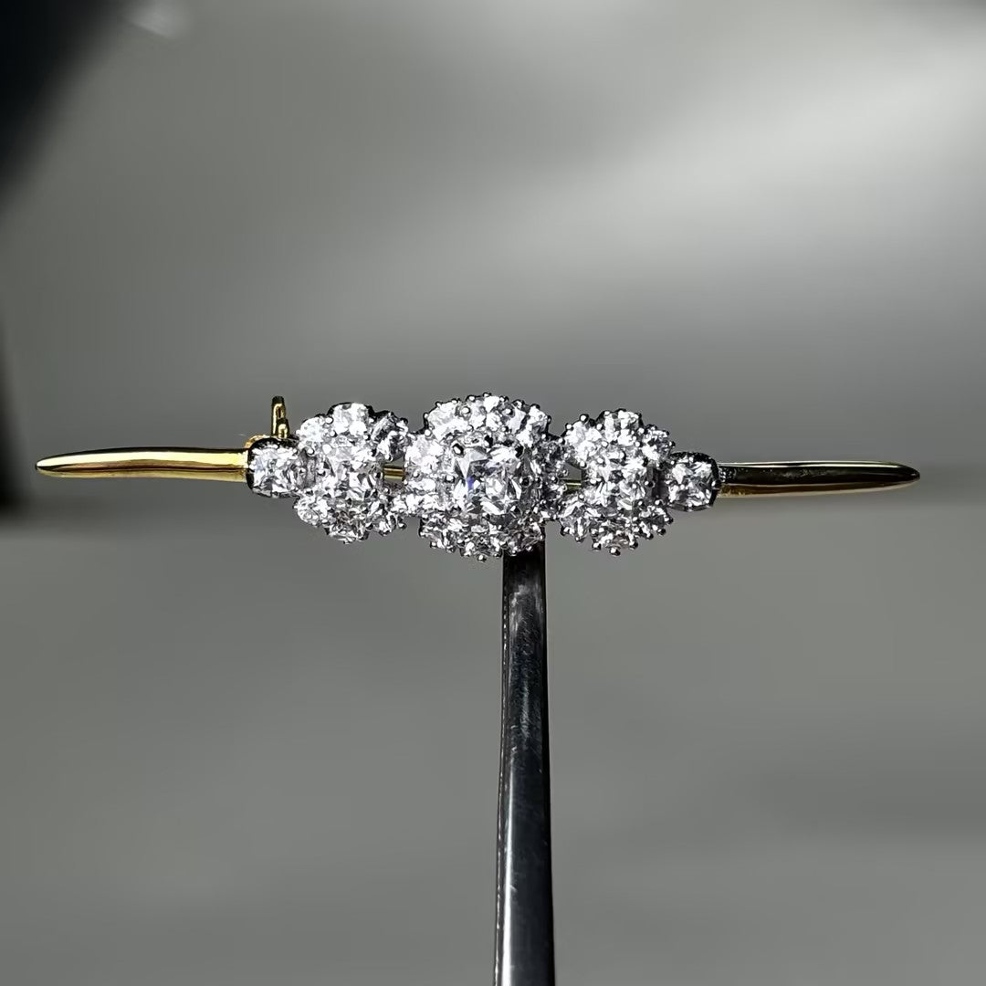 2.9ctw antique gemstone brooch-JOSHINY