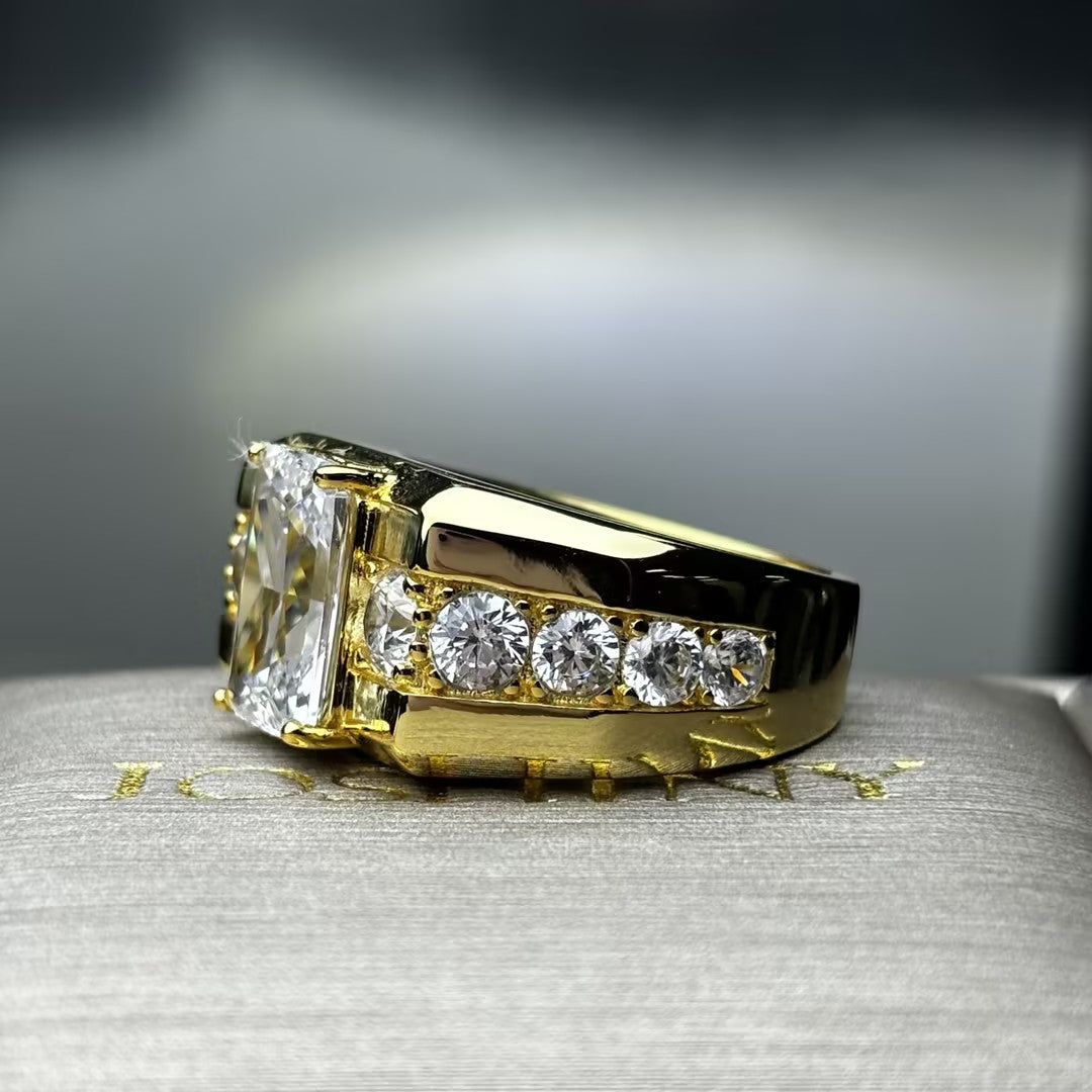 6.5Ctw brilliant cut men's engagement ring-JOSHINY