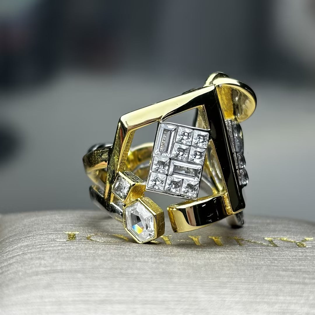 Rings with unique gemstone cuts-JOSHINY