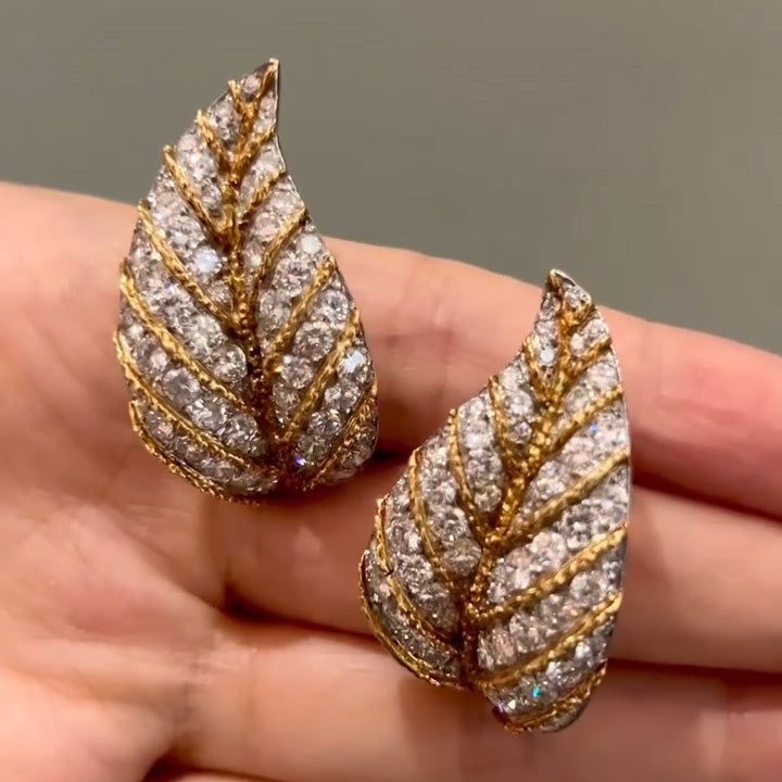 3ctw Leaf Gemstone Earrings -JOSHINY