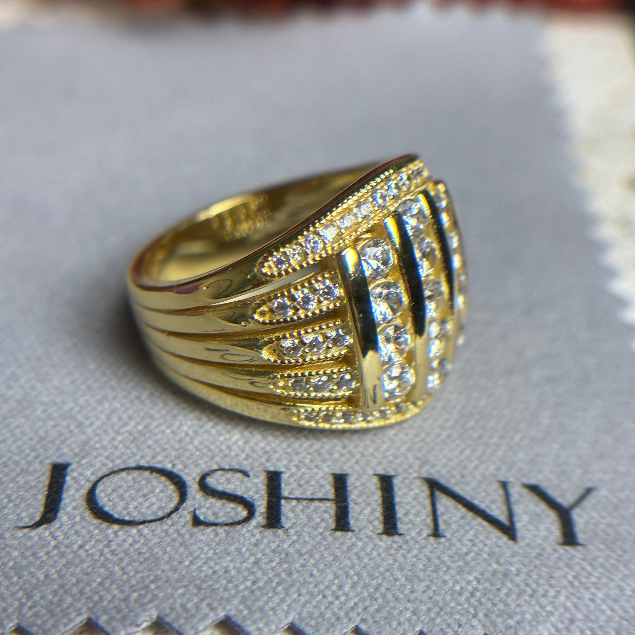 5.0ctw Arches Row Set Gemstone Ring -JOSHINY