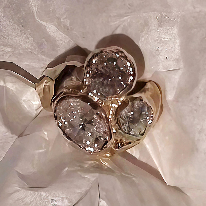 2.85Ctw Three Stones Declaration Ring