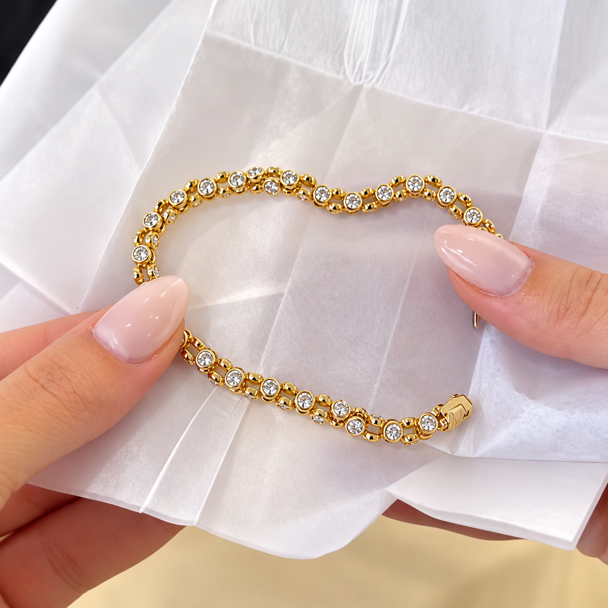 4CTW Round Cut White Moissanite Vintage 925 Silver Bracelet-joshiny