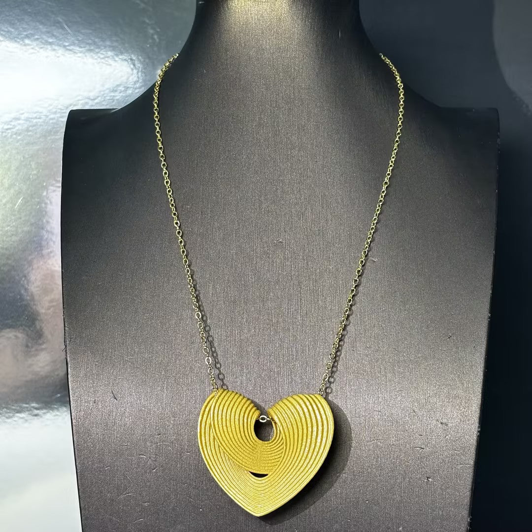 Unique Gold Pleated Texture Fashion Necklaces -JOSHINY