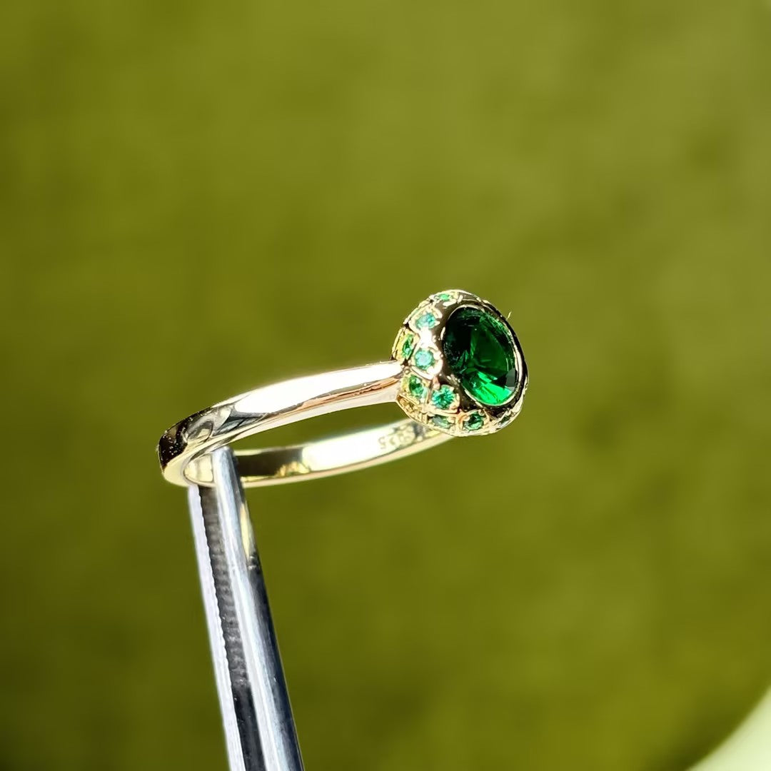 Exquisite 3 ctw Round Cut Multicolor Gemstone Candy Ring -JOSHINY