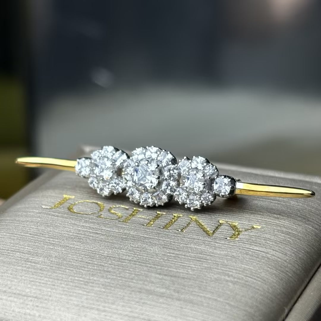 2.9ctw antique gemstone brooch-JOSHINY