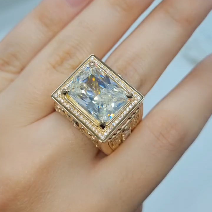 7.0ct Radiant Cut Royal King Ring-JOSHINY