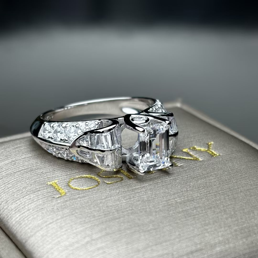 Exquisite 2 ctw Multi-Cut White Gemstone Engagement Ring -JOSHINY