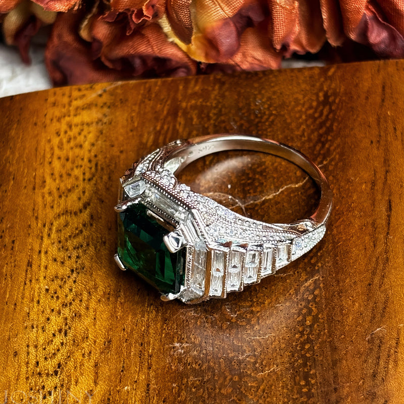 4.69ct Art Deco Emerald Ring-JOSHINY