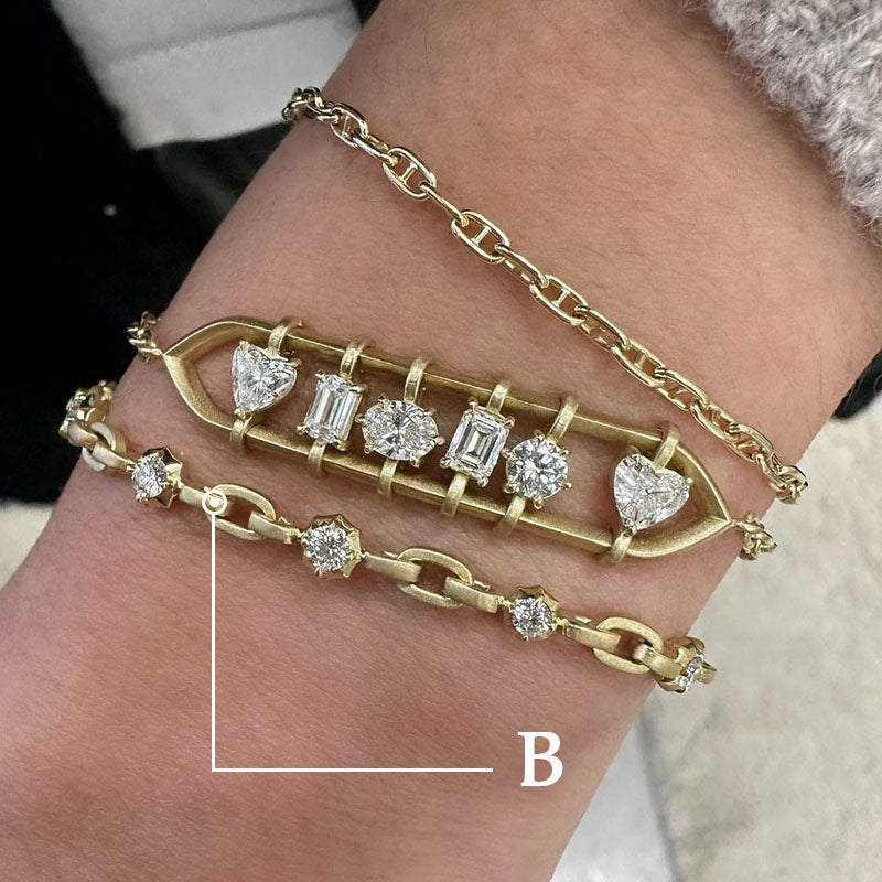 3.3ctw multi-cut ‘kitchen sink’ gemstone bracelet -JOSHINY