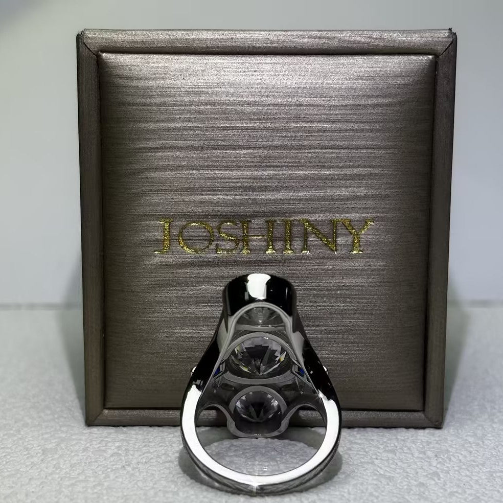 5.17 CTW Round Cut White Cubic Zirconia 925 Sterling Silver Vintage Engagement Ring -JOSHINY