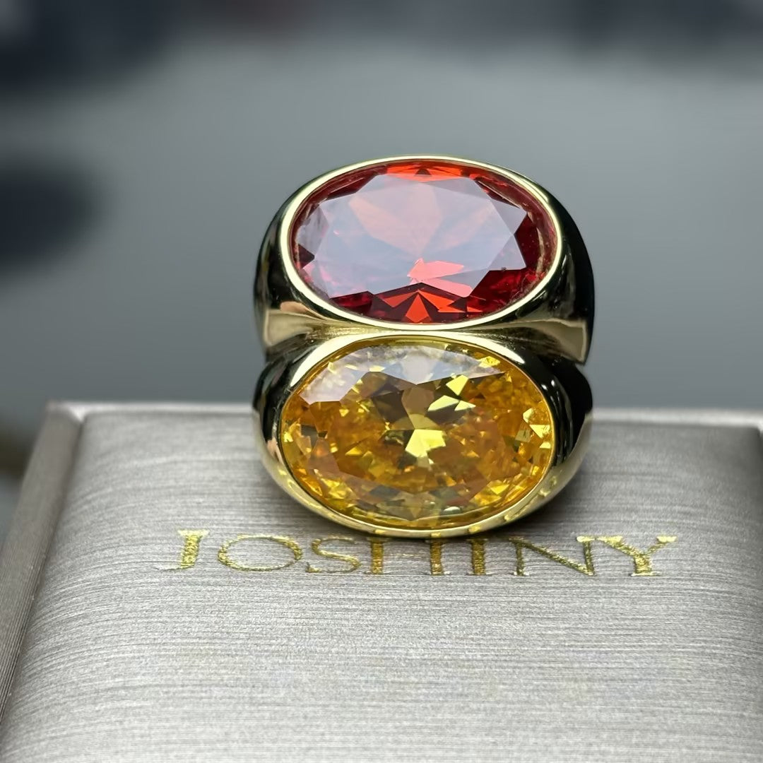 15Ctw Autumn Whispers Citrine Ring -JOSHINY