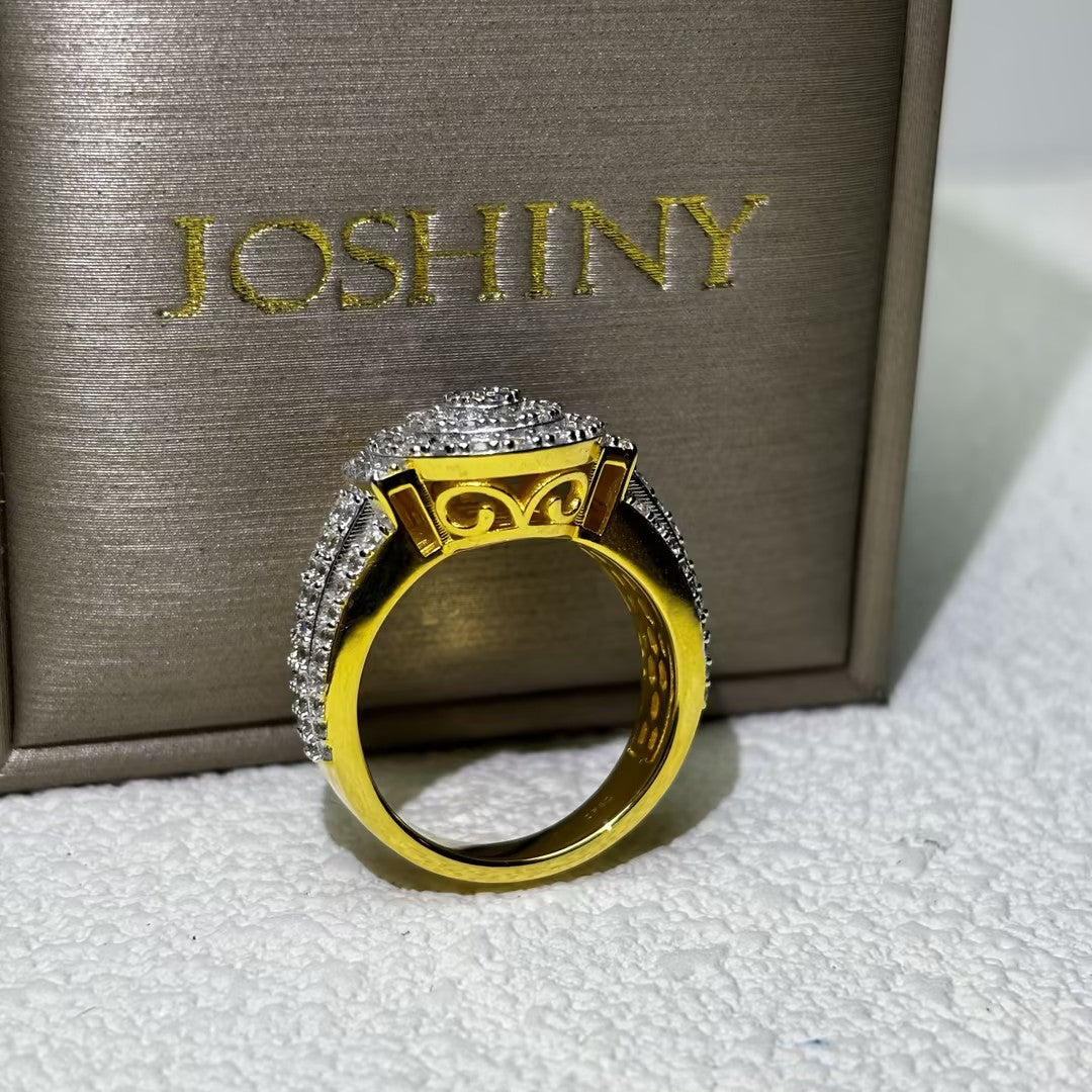 2.3 Ctw Round Cut White Cubic Zirconia 925 Sterling Silver Ring-JOSHINY