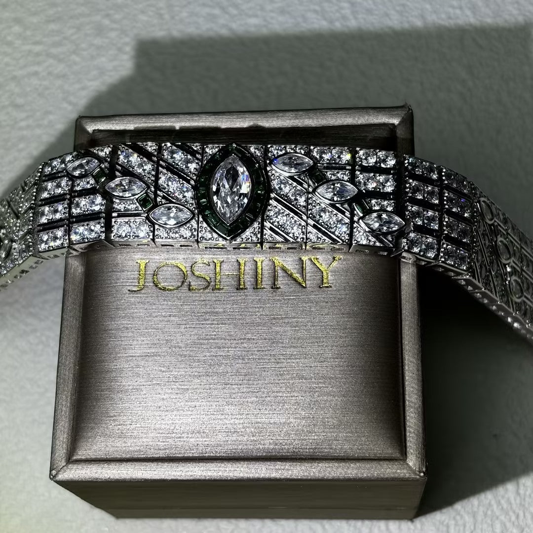 16.87ctw Marquise and Round Cut Art Deco Straight Line Bracelet-JOSHINY