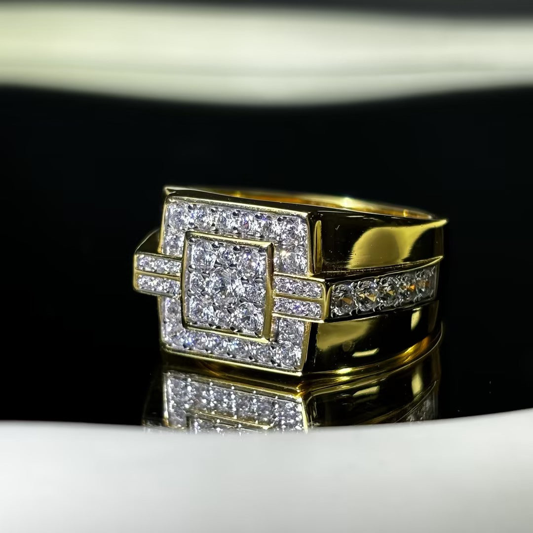 2 CTW Round Cut White Cubic Zirconia 925 Sterling Silve Fashion Ring -JOSHINY