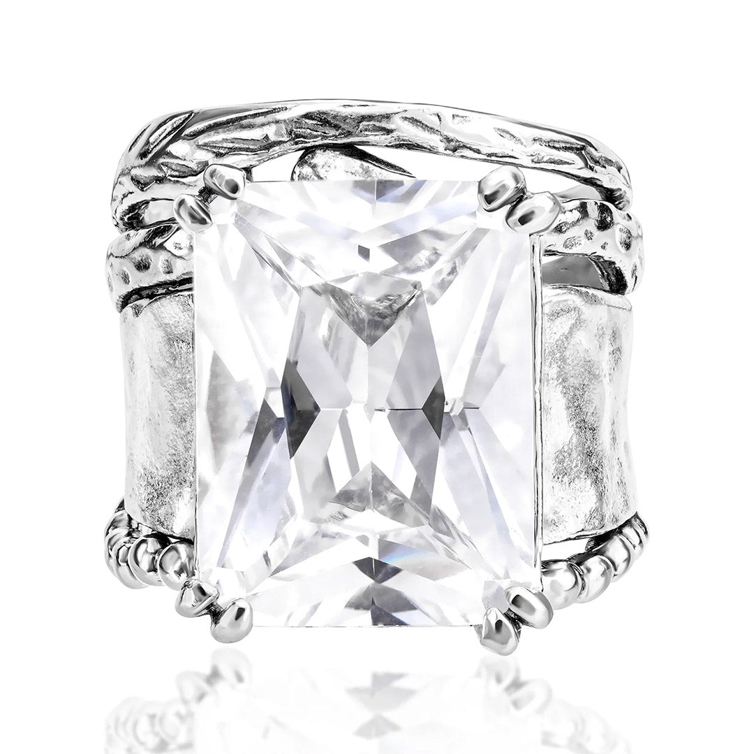 11.85ct Octagon Cut Vintage Gemstone Engagement Ring -JOSHINY