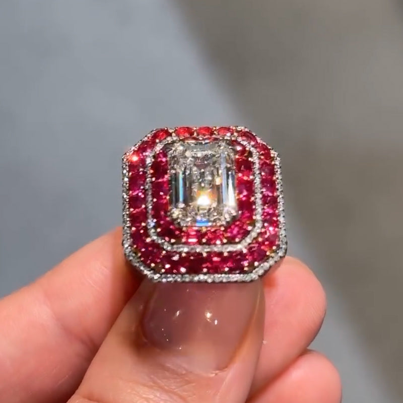 8.0ctw Fine Red Spinel Ring -JOSHINY