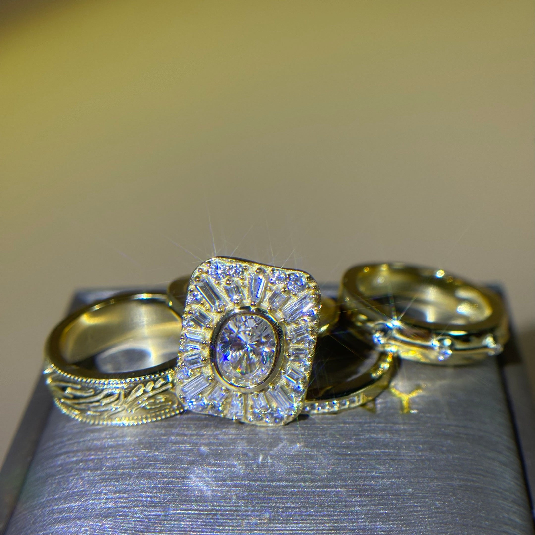 3.0ctw Oval Cut Extraordinary Cocktail Stacking Ring -JOSHINY