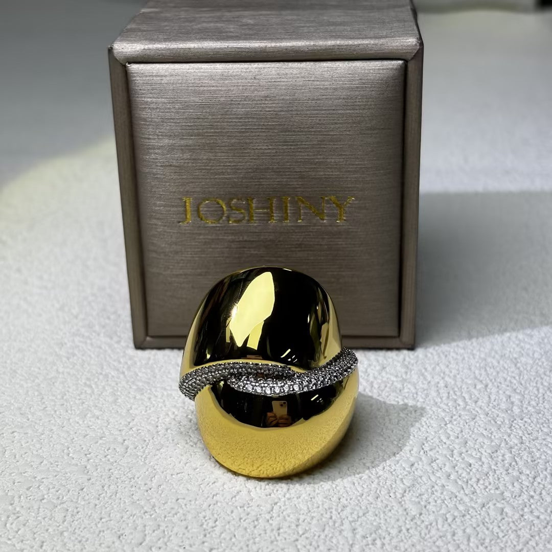 0.6ctw Round Cut Gemstone Embellished Deluxe Ring -JOSHINY