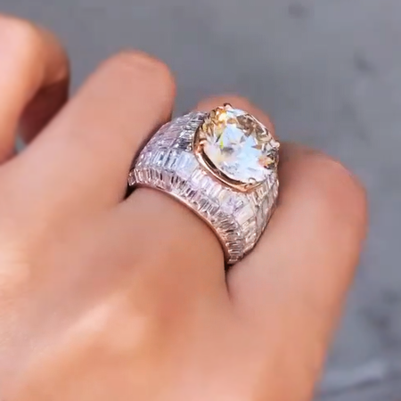 Gorgeous 20 ctw Round Cut White Gemstone Full Set Ring -JOSHINY