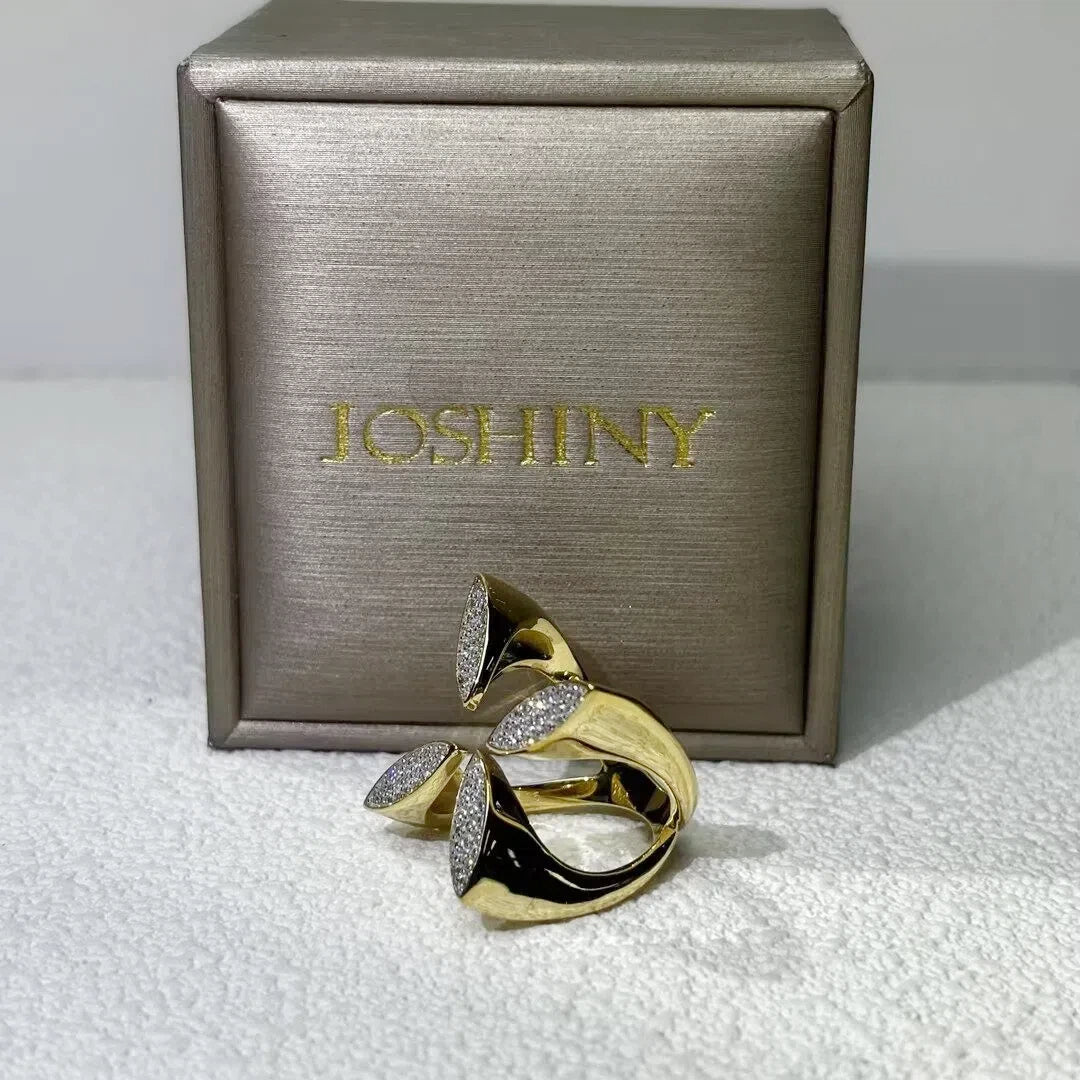 1 Ctw Round Cut White Cubic Zirconia 925 Sterling Silver Ring-JOSHINY