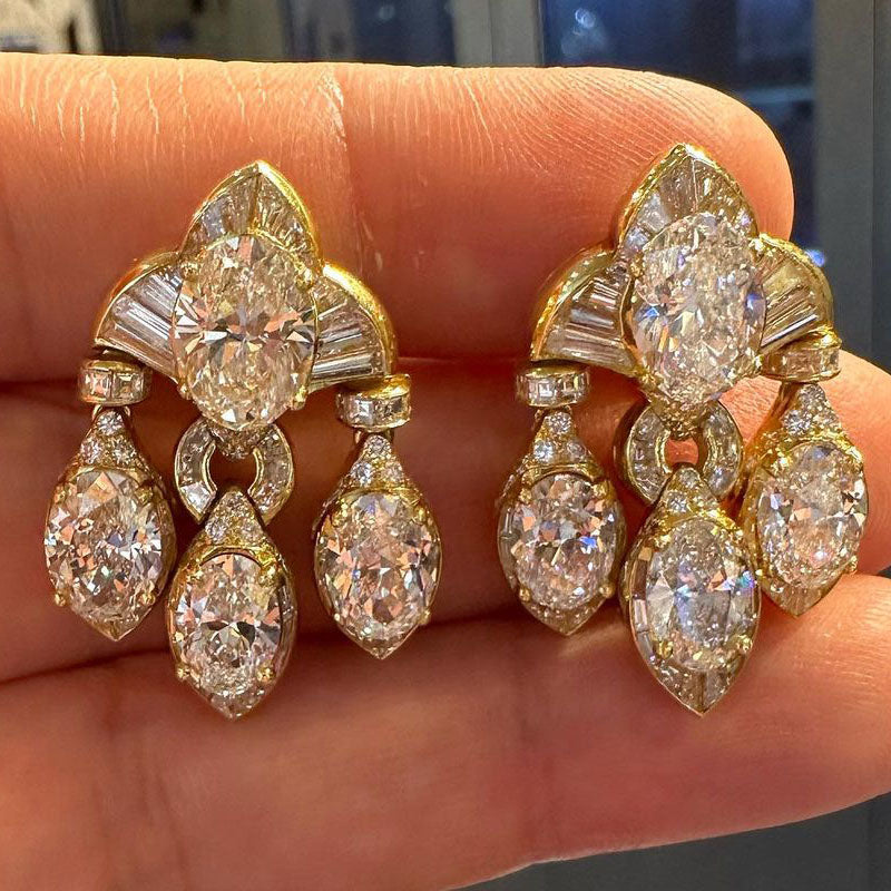 9.99ctw Gorgeous Vintage Gemstone Earrings -JOSHINY