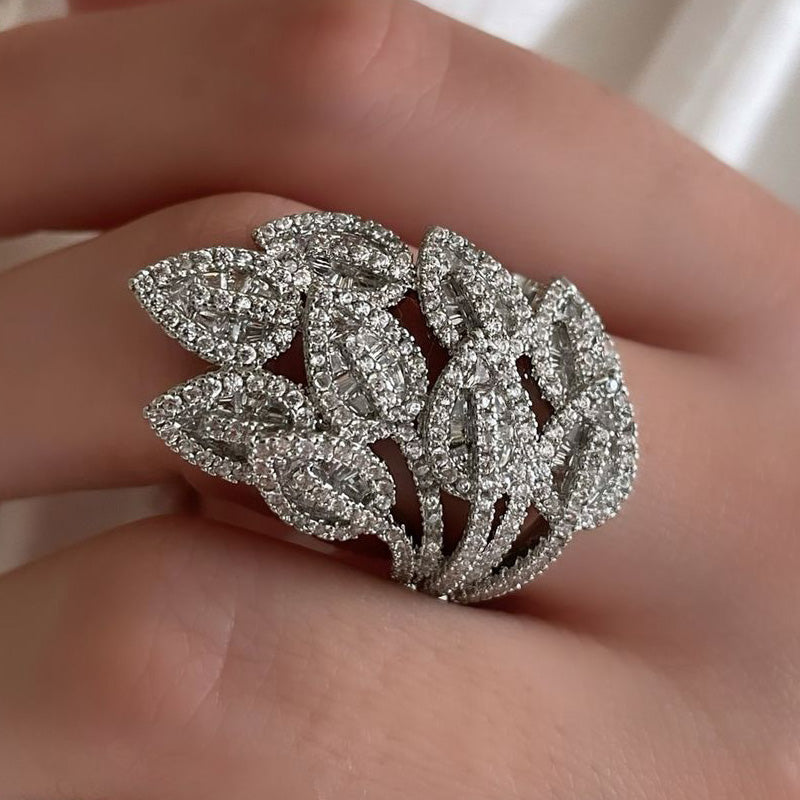 3ctw Leafy Branch Fantasy Ring -JOSHINY