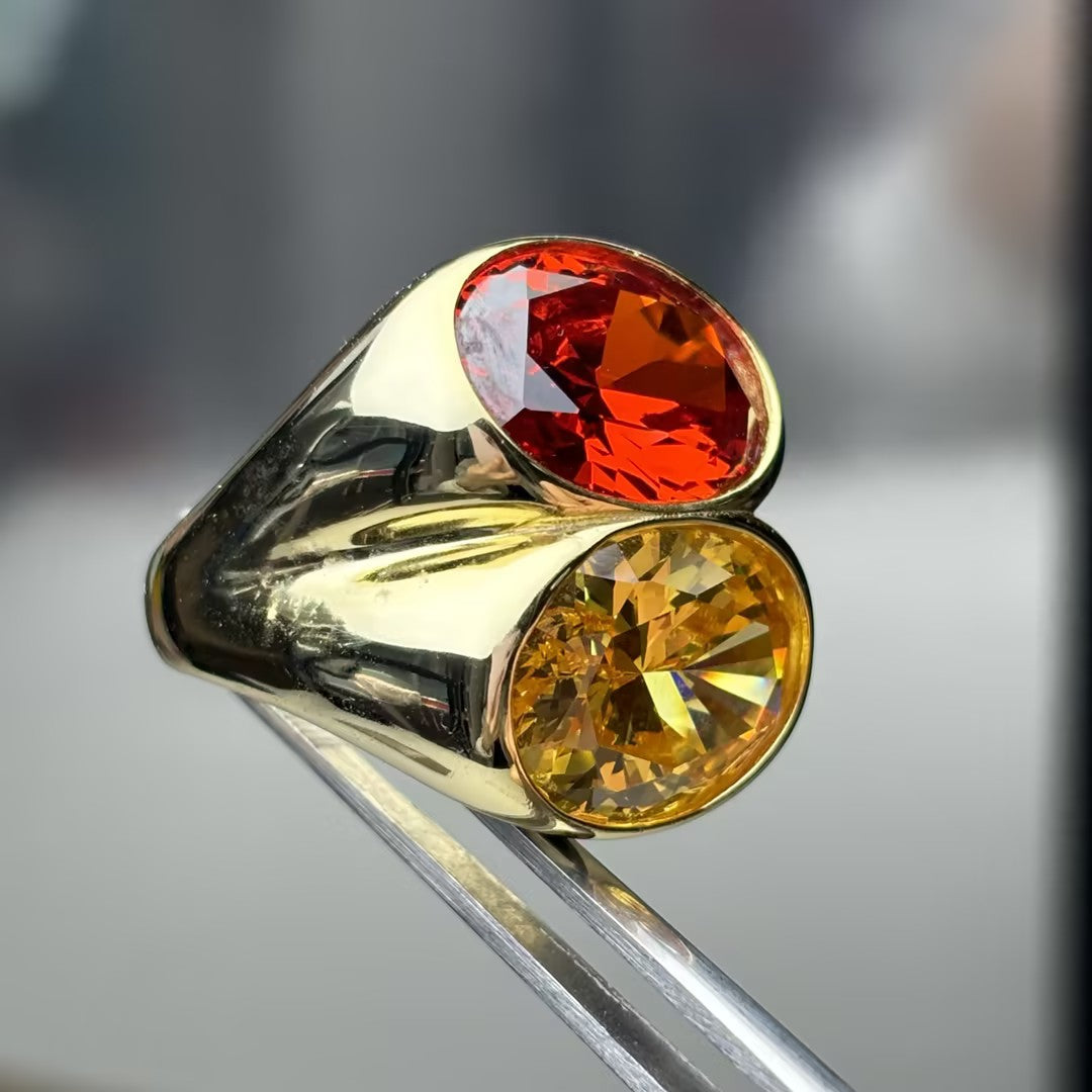 15Ctw Autumn Whispers Citrine Ring -JOSHINY