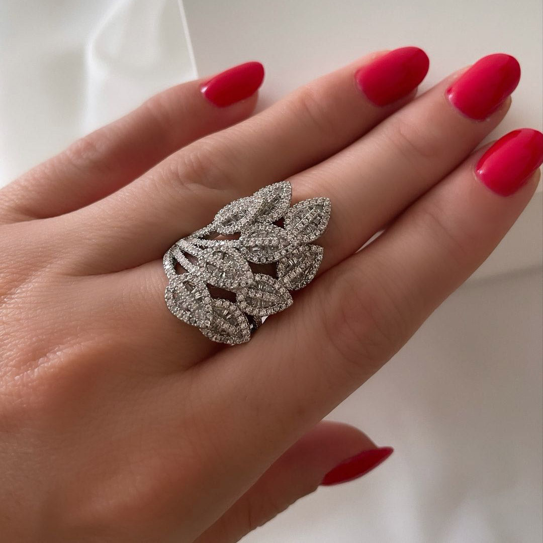 3ctw Leafy Branch Fantasy Ring -JOSHINY