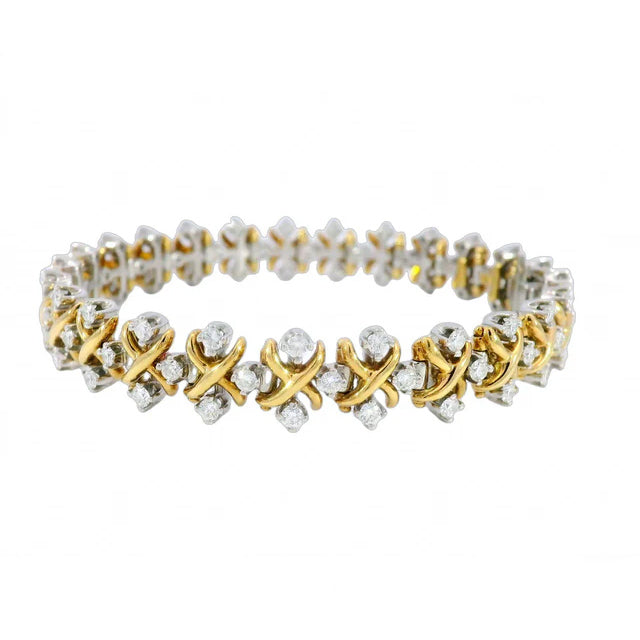 3.8ctw Classic yet modern art gemstone bracelet-JOSHINY