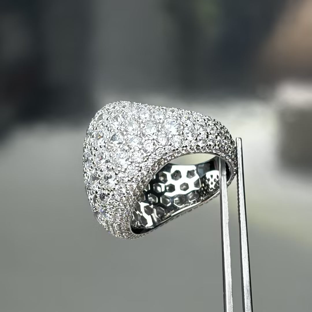 4.0Ctw Brilliant Cut Full-Set Dome Ring-JOSHINY