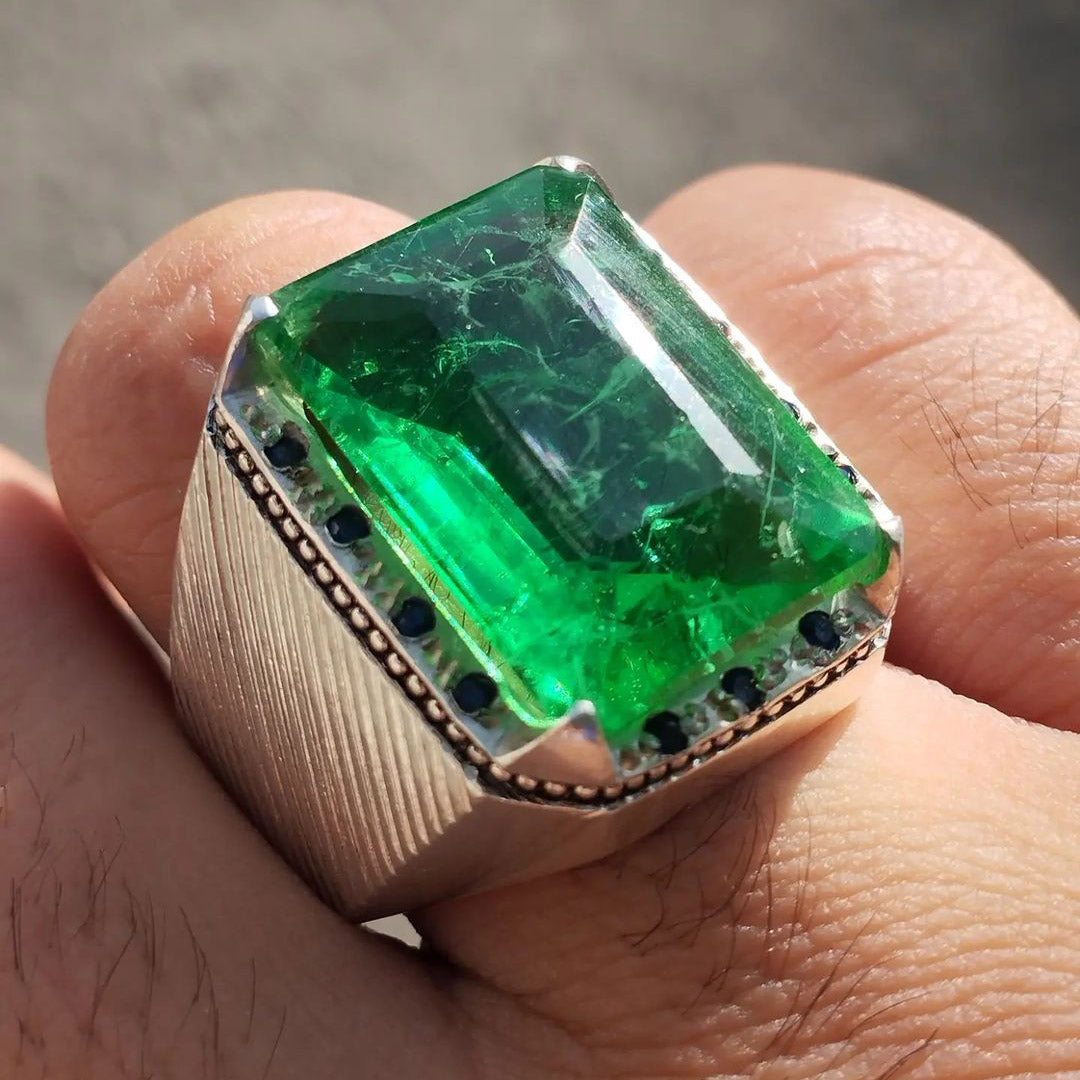 15.07ct Emerald Chunky Large Ring -JOSHINY