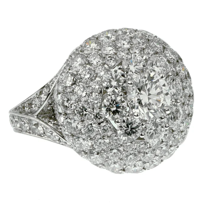 1.08ct Round Bomb Style Diamond Cocktail Ring -JOSHINY