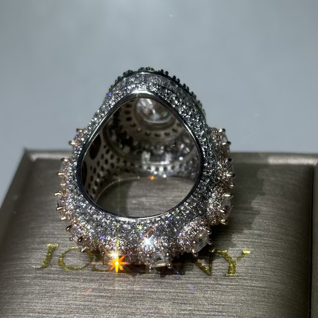 Luxury 10 ctw Pear Cut White Gemstone Full Set Ring -JOSHINY