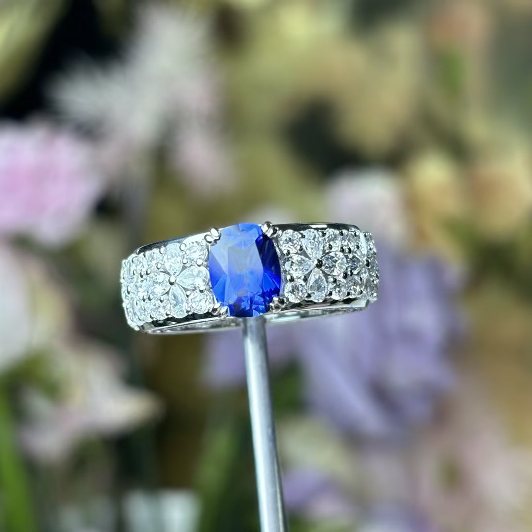 Gorgeous 10 ctw Cushion Cut Multi-colour Gemstone Full Engagement Ring -JOSHINY